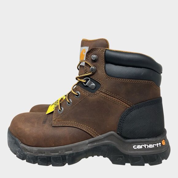Carhartt Utility Boots 8.5 Brown Leather Rugged Flex 6" Composite Toe - Picture 4 of 10